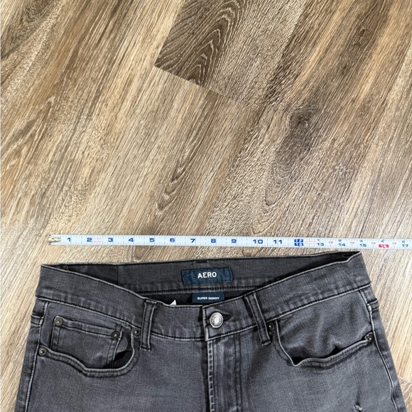 AERO Super Skinny Black Jeans Grunge Punk Thrashed sz:30/32 - Picture 4 of 7